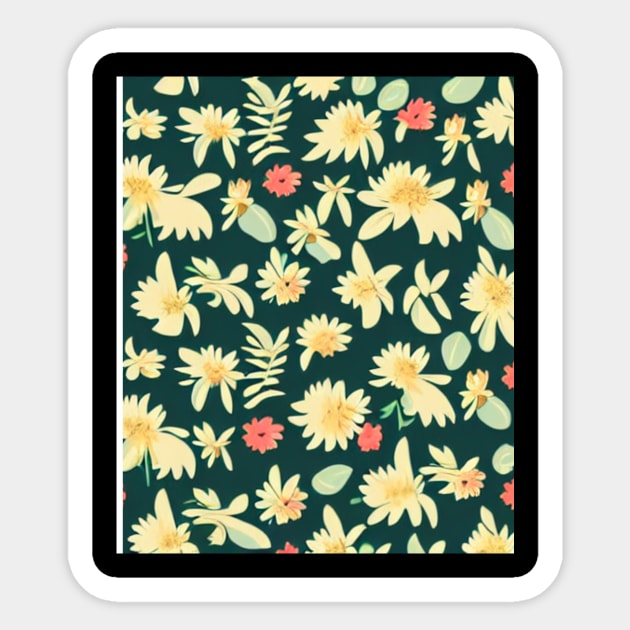 Pattern Flower Cool Design Sticker by houdasagna